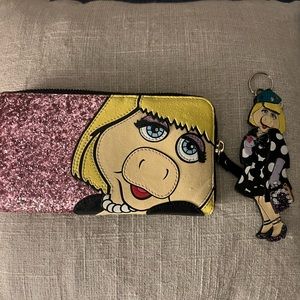 Kate Spade Miss Piggy Disney Wallet and Keychain